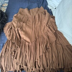 Free People Chocolate Maxi Skirt